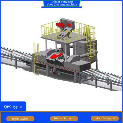 China Crawler Abrator H Beam Roller Conveyor Shot Blasting Machine for Building Industries zu verkaufen