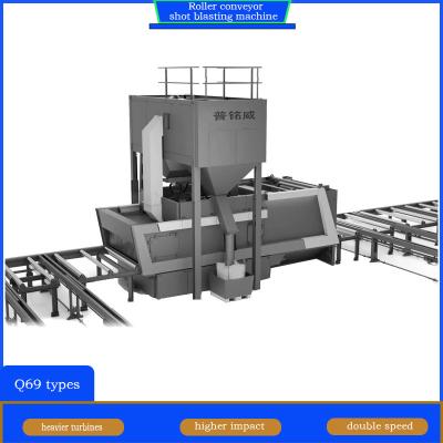 China Automatic Electric Roller Conveyor Shot Blasting Machine with Perfect Dust Collector Te koop