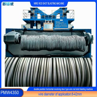 China Double Supporting Shaft Wire Rod Coil Shot Blasting Machine for Economical Production for sale