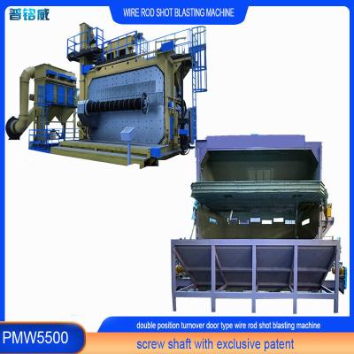 Cina High Cleanliness PMW5500 Wire Rod Coil Shot Blasting Machine with 3600 Kg/Min Capacity in vendita