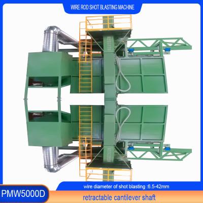 China Blue and Green Wire Rod Coil Shot Blasting Cleaning Machine with Customization Option for sale