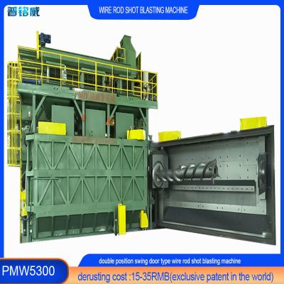 China Wire Metal Surface Cleaning Shot Blasting Machine with 3 Mg Emission Concentration Te koop