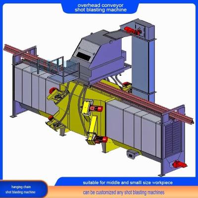 Cina Overhead Suspended Load Monorail Conveyor Shot Blasting Machine with Multiple Hooks One in vendita