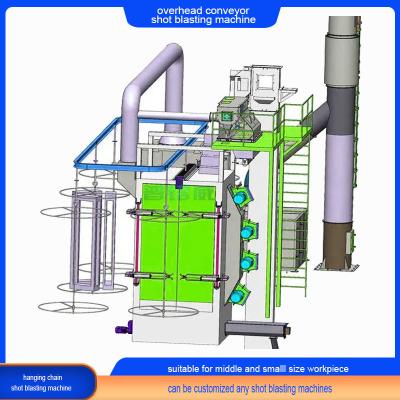 China Multiple Hooks Catenary-Through Abrator Shot Blasting Machine for Mill Scale Removal en venta