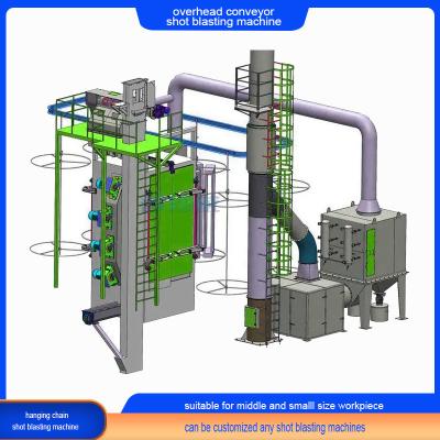 China Electric Overhead Chain Conveyor Shot Blasting Machine for Shot Peening and T/T Payment en venta