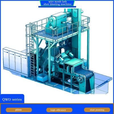 Китай 4 Blast Wheel Wire Mesh Belt Shot Blasting Machine for Foundry Remains Elimination продается