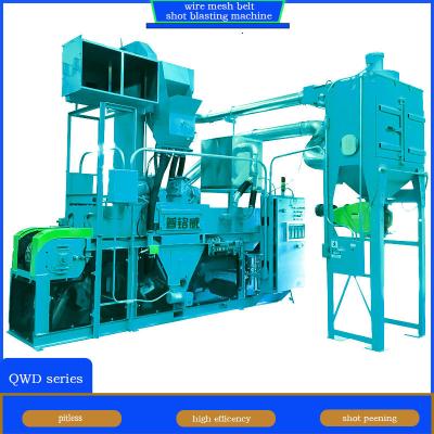 China 0.5-4 M/Min Cleaning Speed Wire Mesh Belt Shot Blasting Machine with Pitless Design à venda