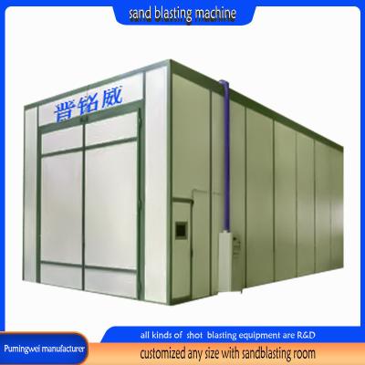 China Revolutionize Your Derusting Process with PMW Series Automatic Sand Blasting Booth zu verkaufen