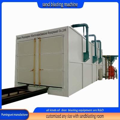 China Custom Artificial Control Sandblasting Room for Removing Mill Scale and Shot Blasting for sale