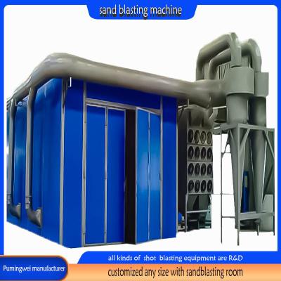 中国 Industrial Experience 20years PMW-S8 Manual Sand Blasting Room for Oxide Layer Removal 販売のため