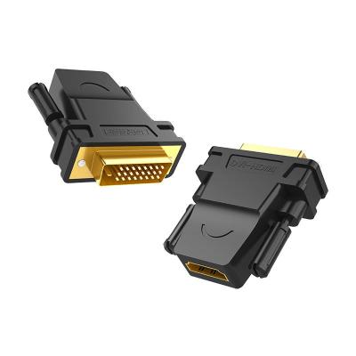 China Ugreen DVI to HD-MI Bidirectional Adapter DVI-D 24+1 Male to HD-MI to DVI 20124 HDTV Cable Connector Female Projector HD-MI for sale