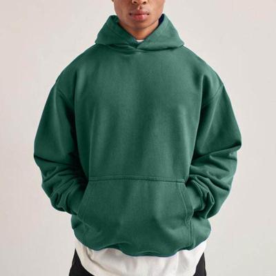 China 2023 Viable 100% Heavy Drop Shoulder Cotton Streetwear Custom Hoodie Terry Thick Blank Oversized French Hoodie For Men for sale