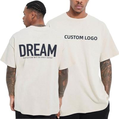 China High Quality Manufacturing Viable Men's T-shirt Streetwear Blank T-shirt 250 Gsm Heavy Print Logo T-shirt For OEM for sale