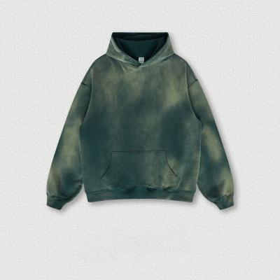 China Viable 400G Men Washed Heavy Acid Wash Hoodie Sweatshirt Streetwear Embroidery Hoodie For Men for sale