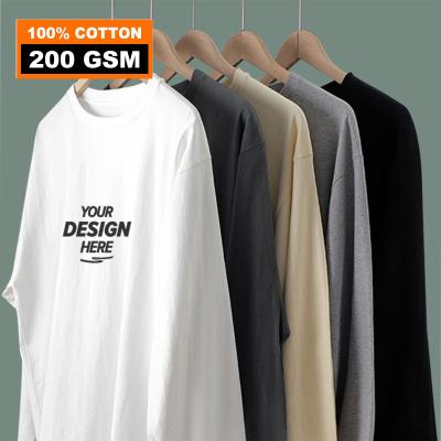 China Eco Friendly Men's T-Shirts Sustainable Organic Cotton Long Sleeve Men's T-Shirt Oversized Sustainable Long Sleeve Tank Top T-shirt for sale