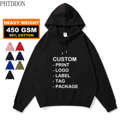 China Logo Pullover Hoodie Blank Men's Plain Unisex Heavyweight 100% Cotton Hoodies Custom Made Wholesale Viable Hoody for sale