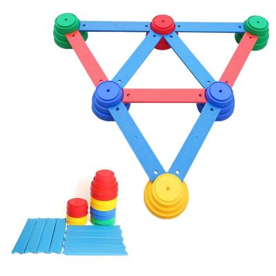 China Educational Safe Reliable Balance Board Kindergarten Obstacle Course Kindergarten Balanced Bridge Children Training Plastic Balance Beam for sale