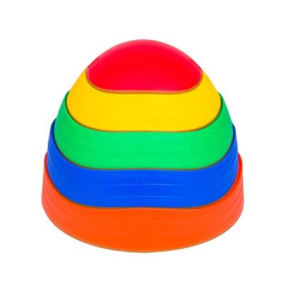 China Wholesale Physical Health Kids Training Balance Rainbow River Progression Stone Plastic Sensory Integration For Kids for sale