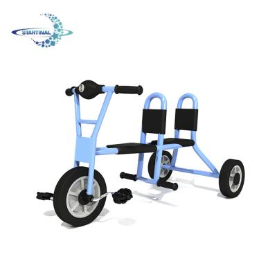 China Ride On Durable Toy Three Wheel Trike Double Taxi Kids Car Passenger Tricycle for sale