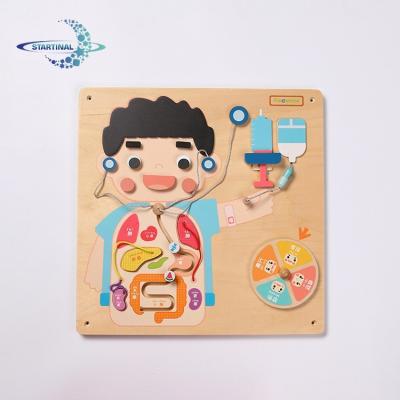 China Small Graphic Ability Wooden Body Knowledge Training Wooden Wall Toy Game for sale