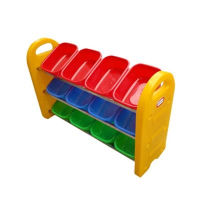 China Kindergarten Modern Kindergarten Nursery School Kids Furniture Indoor Toy Storage Rack for sale