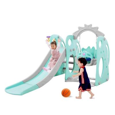 China Hot Selling Kids Indoor Playground Plastic Slide And Swing Set Ss-003 for sale