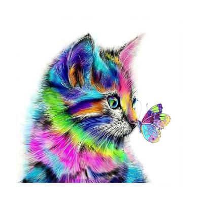 China Full Drill 5D Cat Painting 3D Customization DIY Diamond Painting Custom Shiny Colorful Animal Cross Stitch Mosaic Embroidery Crafts For Home Decor for sale