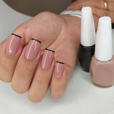 China Not easy to break; Fashion New Arrival Flexibility Good Full Cover Nails Color Luxury Designer Press Pure False Artificial Nails Tips On Nail For Woman for sale