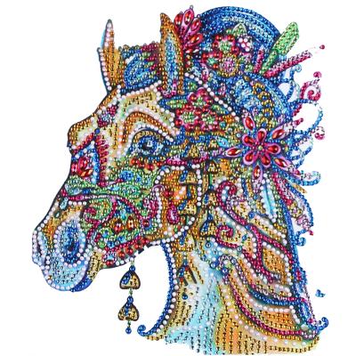 China New Trend Modern Handmade Wall Art Lovely Horse Special Shaped 5D DIY Diamond Painting Partial Drill for Home Decor for sale