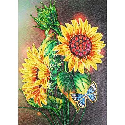 China Modern Drill DIY 5D Diamond Painting Wall Art Beautiful Sunflower Special Shaped DIY Diamond Dot Trend Hot Selling 30*40CM for Adults for sale