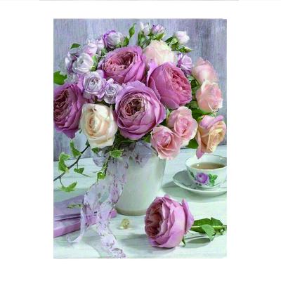 China Personalized Home Decoration Art 5D DIY Diamond Painting Rose Flowers Embroidery Mosaic Full Square Custom Round Picture Rhinestone Customization for sale