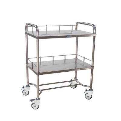 China 304 stainless steel China factory good quality hospital medical instrument cart for sale