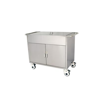 China Excellent Price 304 Stainless Steel Traditional Chinese Hospital Medicine Cabinet Stainless Medical Delivery Trolley for sale