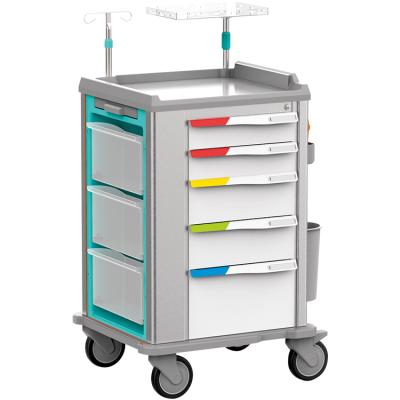 China Modern Manufacturers Direct Selling Clinic Medicine Hospital Crash Trolley Medical Trolley for sale