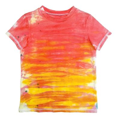 China 2020 New Children's Clothing Compressed Short Sleeve Link Dyed Children Boy T-shirt OEM T-shirt for sale