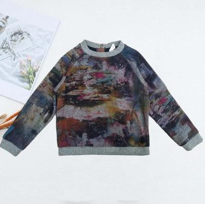 China Anti-pilling Winter Autumn Toddler Boy Dinner Party Print Knitted Long Sleeve Sweatshirt by soft crewneck for sale