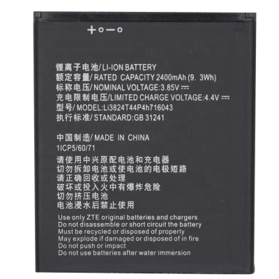 China Brand New Original Mobile Phone OEM Battery Li3824T44P4h716043 For ZTE Blade A520 BA520 A603 BA603 2400mAh for sale