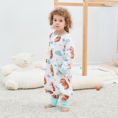 China Winter Breathable Custom Stroller Cotton Baby Footie Pajamas Bamboo Sleeping Bag For Babies Infant Pajamas for sale