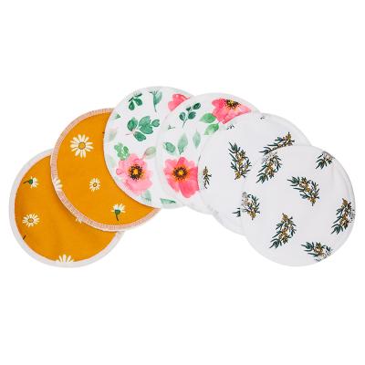 China New Arrival ABSORBENT 6 Piece Set Reusable Care Breast Pads Washable Bamboo Breast Pads With Laundry Bag for sale