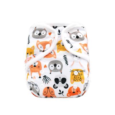 China Rainbow&Iris New Design Baby Cloth Diapers 3~15kg Opp Bag Printed Washable Reusable Non Woven Fabric Printed Soft Breathable Leak Guard for sale