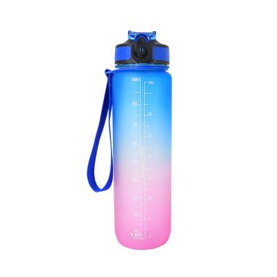 China Factory wholesale viable 32OZ bpa free Tritan fitness sports water bottle with time motivation marker for sale