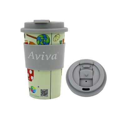 China Customized Wholesale Modern 350ml Travel Coffee Mug Food Grade Plastic Coffee Mug With Lid for sale