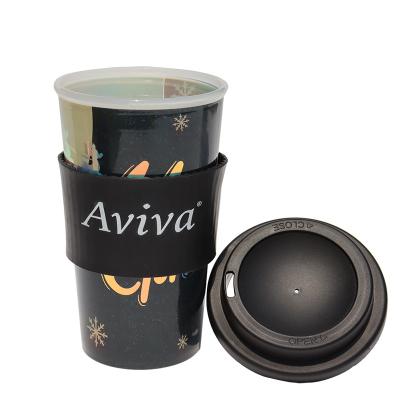 China New 2021 Sustainable Reusable Food Grade Coffee Mug Christmas Environmental Friendly Coffee Mugs With Lids Theme Plastic Customized Color for sale