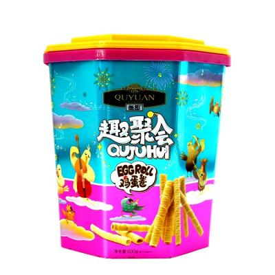 China Recycled Materials Factory Customized Food Packaging Barrel, High End Cookie Box, High Quality 9L Capacity Ice Cream Barrel Large Glossy Lamination for sale