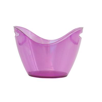 China 12L PET Color Horn Purple Ice Tray Bucket Viable For Beverage Plastic Ice Bucket for sale