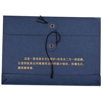 China Recycled Materials Size Custom Logo Paper Folder And Button Twine Tie Wrap Recycled Envelopes for sale