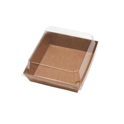 China Custom Materials Mini Food Packaging Clear Recycled Kraft Paper Cupcake Boxes for sale