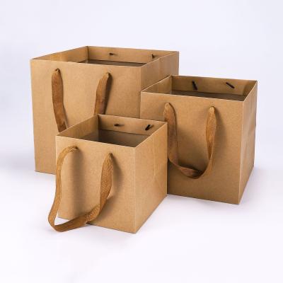 China Recyclable Full Color Recyclable Kraft Paper Bags For Packaging Recyclable Foldable Shopping Bag Reusable Shopping Bag for sale