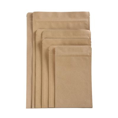 China Materials Factory Sales Recycled Brown Kraft Paper Packaging Bag With Window for sale