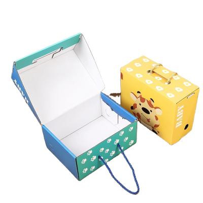 China Recycled Materials MOQ 100 Pcs Eco Corrugated Paper Box Shipping Shoes Storage Cardboard Shoe Box Branded Shoe Boxes for sale